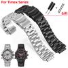 Для Timex T2N720 T2n721 TW2r55500 T2N739 T49706 Ремешок для часов с безопасной пряжкой Мужской металлический Нержавеющая сталь Браслет-цепочка