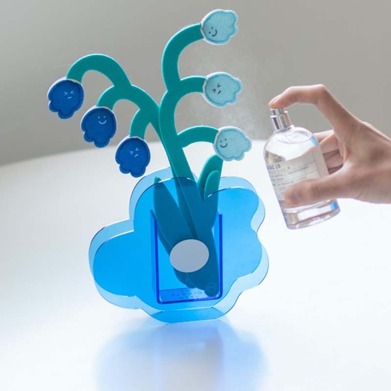 Modern Stone Cloud Shaped Transparent Acrylic Flower Vase Contemporary Decor for Home Office and Wedding