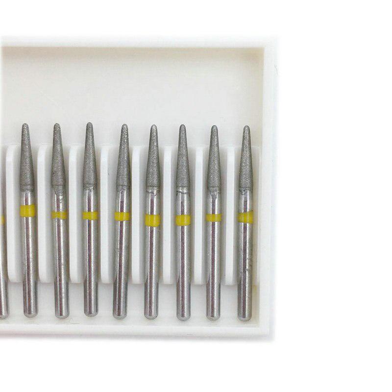10 шт., стоматологические алмазные боры, стоматологические боры Dia-burs для высокоскоростных наконечников, инструмент для стоматолога FG 1,6 мм TR-21EF