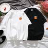 Summer Cartoon Fun Duckbill Short Sleeved Oversized Bf Style Cotton T-shirt Men And Women Niche Couple Outfit Ins Half Sleeved