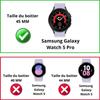 Закаленное стекло для Samsung Galaxy Watch 5 Pro 45 мм [Набор из 2 шт.] Защитная пленка для экрана часов Защита от царапин Phonillico®