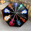 1PC electric guitar Umbrella Portable Folding Umbrella Iron Frame Hole Bone Structure Outdoor Home Umbrella A11