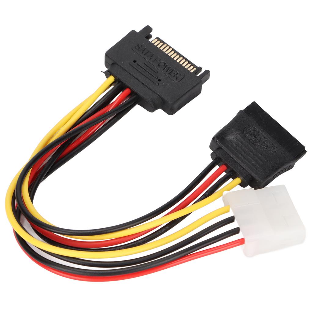 2 кабеля SATA 18 см SATA 15-контактный разъем «папа» на Molex 4-контактный разъем «мама» и 15-контактный разъем SATA удлинительные кабели