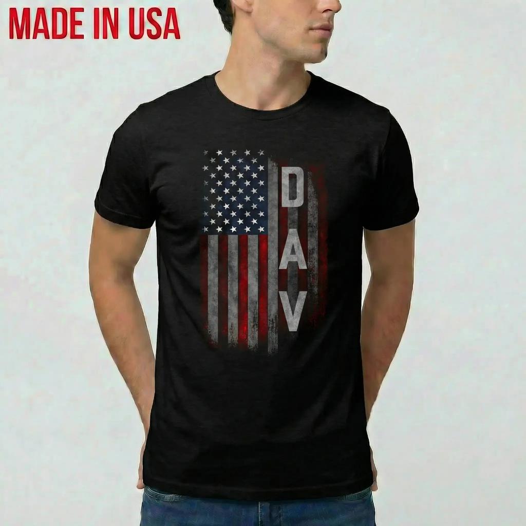 New Dav Family American Flag Tee T-Shirt Made in USA S-2XL