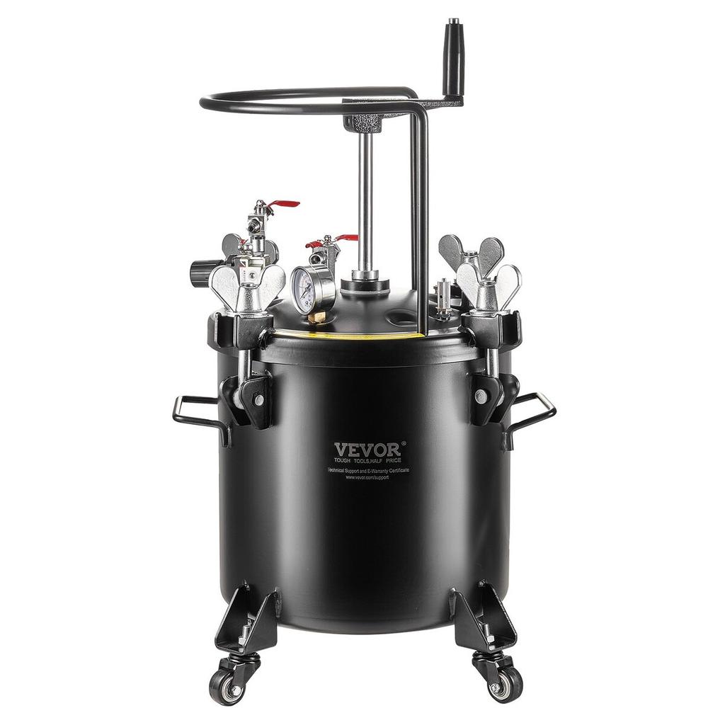 Spray Paint Pressure Pot Tank 20L/5gal with Casters Leak Repair Sealant