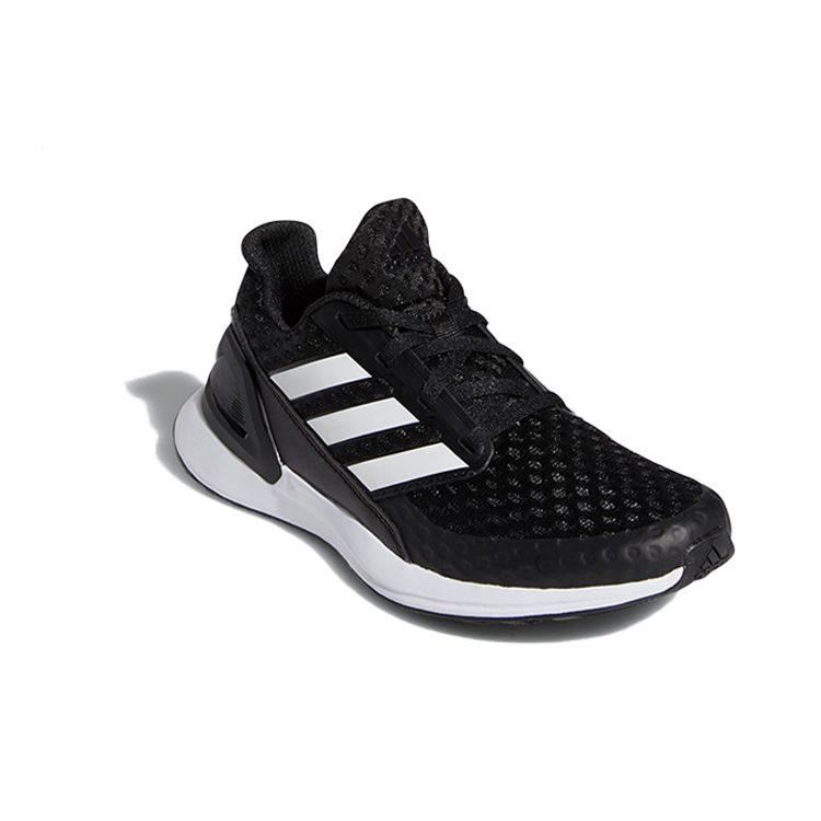 adidas Rapidarun J Удобные Низкие Детские Беговые Кроссовки Черно-Белые Подростки EF9242