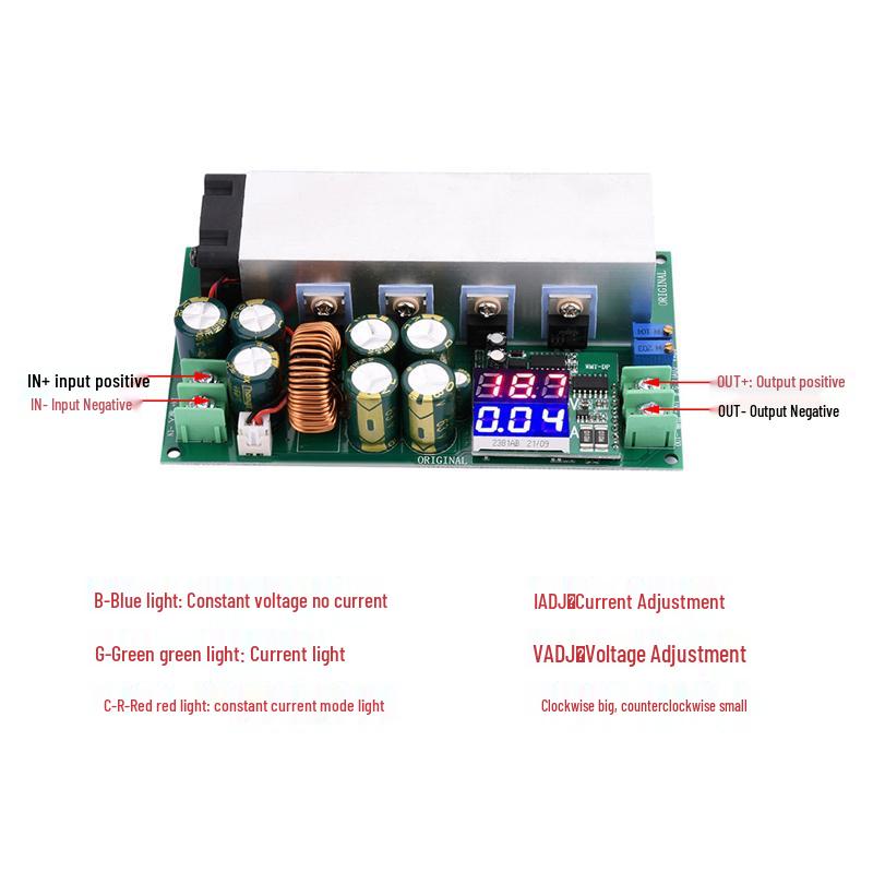 DC1 Регулируемый 200 Вт Высокомощный Синхронный Понижающий Преобразователь Модуль