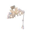 Fashion Lily of the Valley Flower Claw Clip Premium Pearl Butterfly Tassel Hair Clip Girls Elegant Hair Accessories