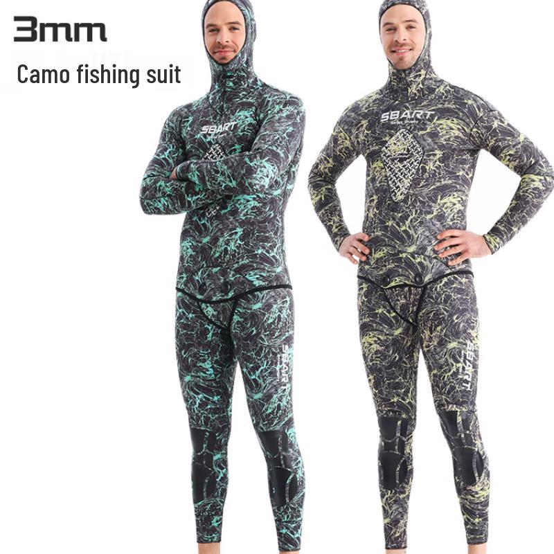 SBART Men's 3.0MM Spearfishing Wetsuit