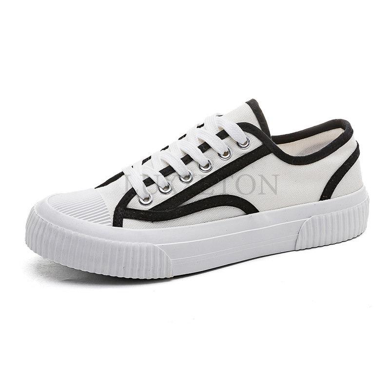 Thick Soled Canvas Shoes for Women New Spring and Autumn Versatile Shoes Casual Sports Shoes Retro Board Shoes