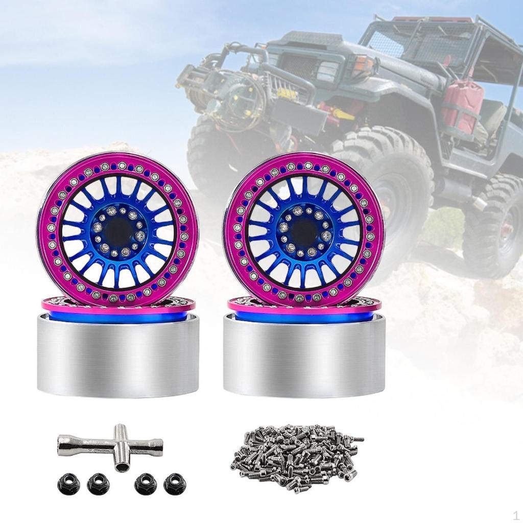 4 Pieces 1/10 RC Crawler Wheel Rims Accessory Replace High Performance Sturdy Spare Parts Car