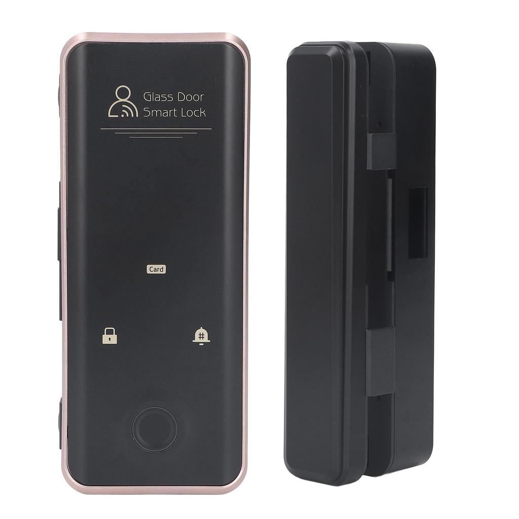 Electronic Smart Glass Door Lock Fingerprint Password Keyless Entry Door Lock Emergency Power