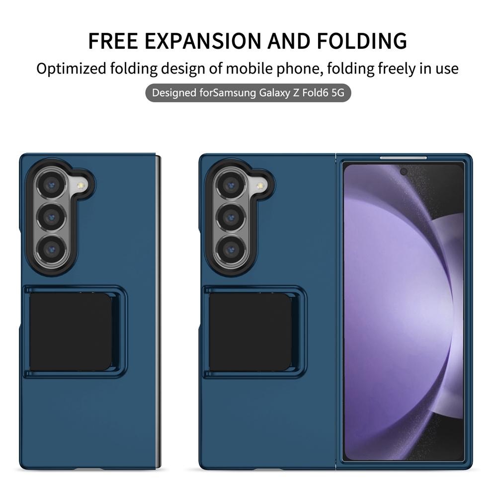 KEYSION Роскошный чехол с подставкой для Samsung Galaxy Z Fold 6 5 5G ПК противоударная задняя крышка телефона для Samsung Galaxy Z Fold 5 6 5G