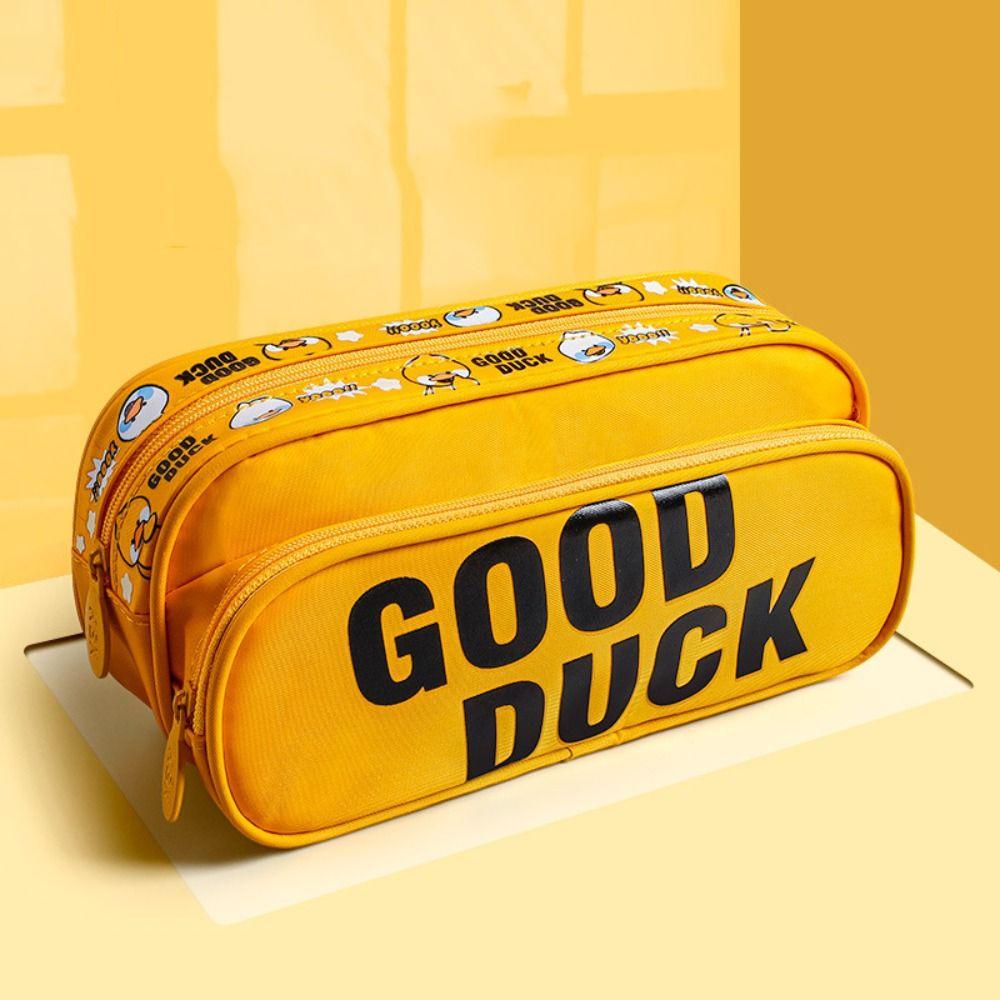 Многофункциональный пенал для хранения ручек большой емкости для студентов, двухслойная сумка для ручек, пенал