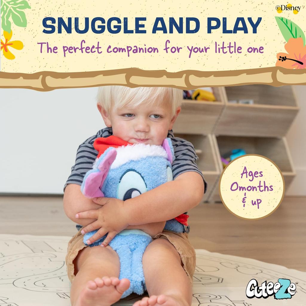 Kids Preferred Disney Baby Lilo & Stitch Holiday Cuteeze Stitch Stuffed Animal Plush, Soft Plushie Gifts for Baby and Toddler Boys and Girls - 15