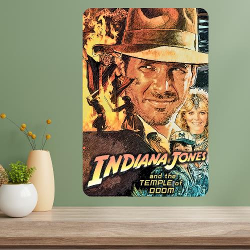 Indiana Jones and the Temple of Doom Classic Movie Metal Poster Sign