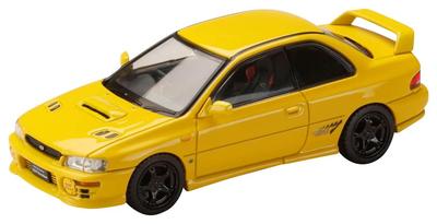 HJ64 Subaru Impreza PURE SPORTS COUPE WRX type R STi Version Chase Желтый Готовое изделие HJ641079AY 1/64 (GC8)