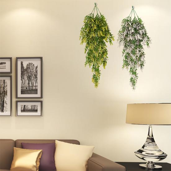 1Pc Artificial Lavender Fake Flower Wall Hanging Vine Rattan Wedding Party Decor