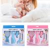 Набор для ухода за младенцем 5 предметов с милым мультяшным дизайном, нежная щетка, расческа для волос и кусачки для ногтей для нежной кожи