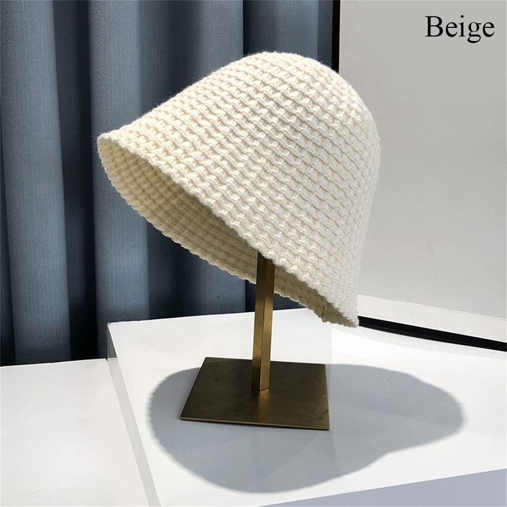 Crochet Knitted Fisherman Hat Soft Basin Hat Casual Skull Hat Autumn Winter