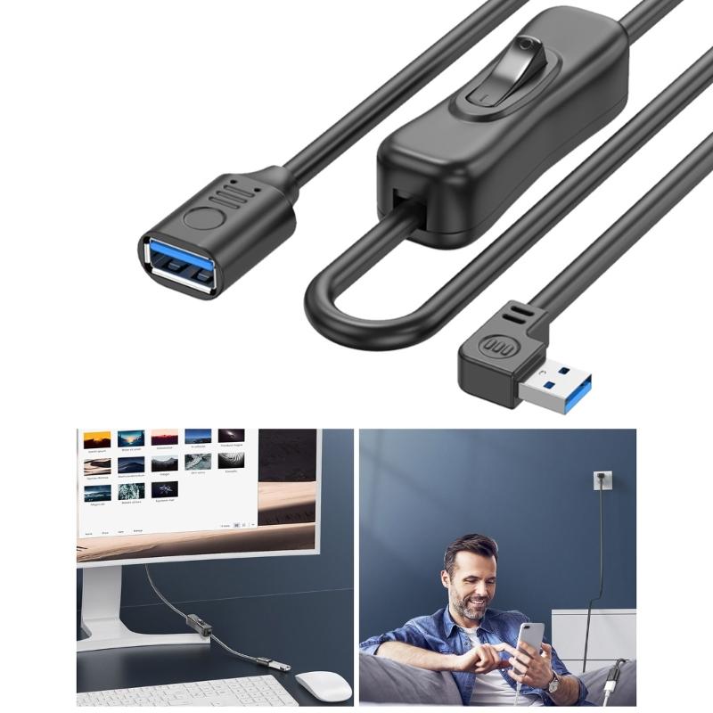 USB-кабель с кнопкой включения/выключения, на выбор, USB3.0 Male to Female, линия передачи данных 5 Гбит/с, удлинитель
