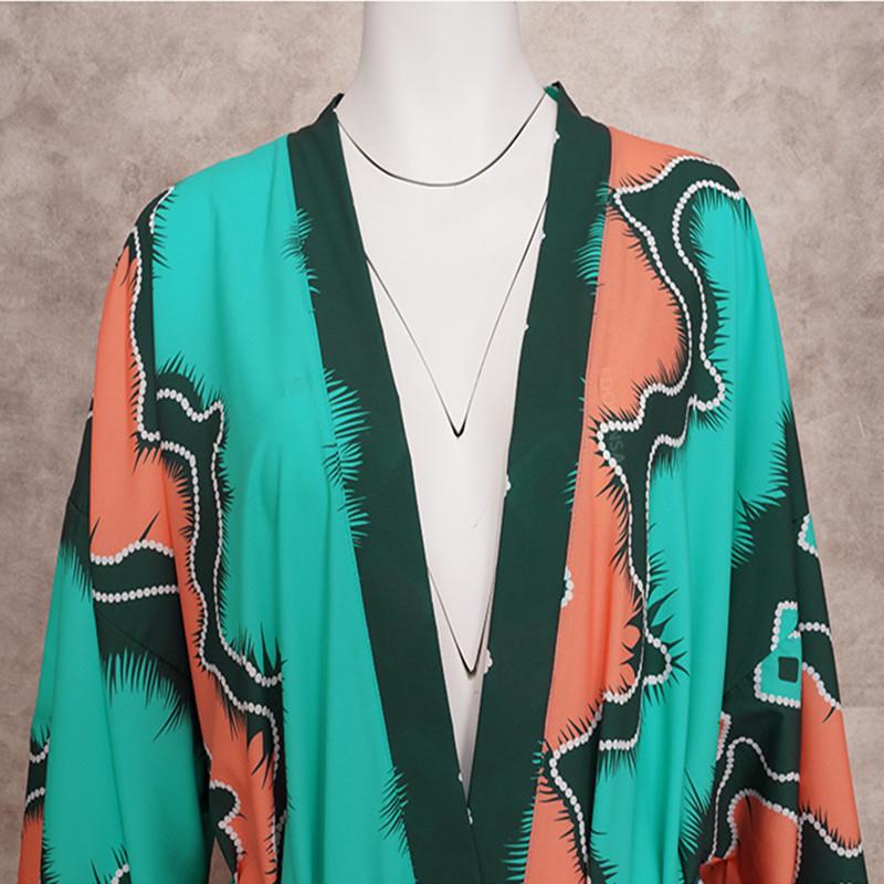 Зеленый винтажный комплект бикини, накидки, летнее пляжное кимоно в стиле ретро, женское летнее пляжное платье, купальник, A1481