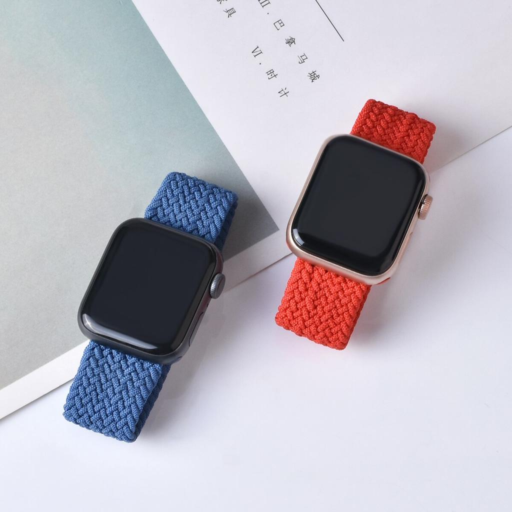 Тканевый плетеный нейлоновый ремешок Solo Loop для Apple Watch 7 6, ремешок 44 мм, 40 мм, 38 мм, 42 мм, 41 мм, 45 мм, эластичный для iWatch Series 6 SE 5 4 3