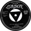 7inch Record PAT BOONE - It's Too Soon To Know 45HLD8574 London Records 1958 UK Rock Used