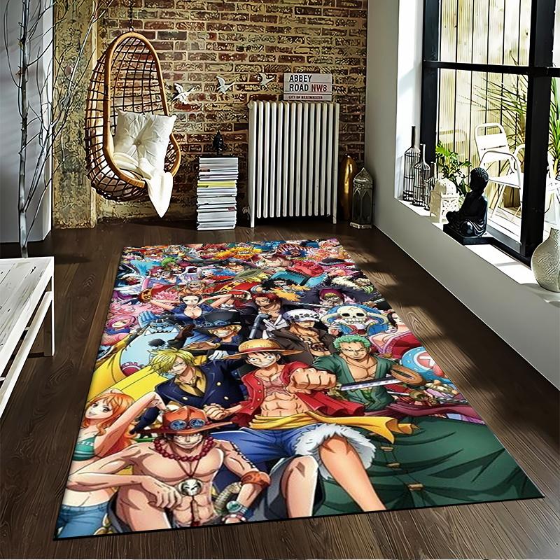 Colorful Anime Character Collage Pattern Carpet for Bedroom Decor Suitable for use as an anti-slip for living room bedroom sofas