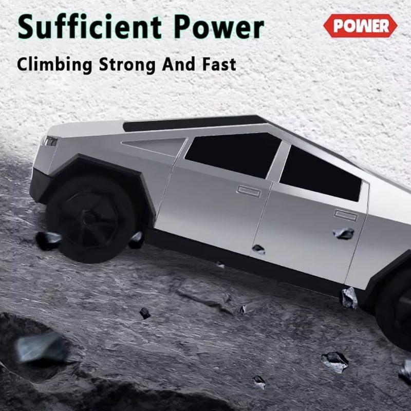 1:24 Rc Cybertruck Pickup 4wd Off-Road Remote Control Car 27mhz High-Speed Dual Motor Truck With Led Lights Gift For Boys Kids
