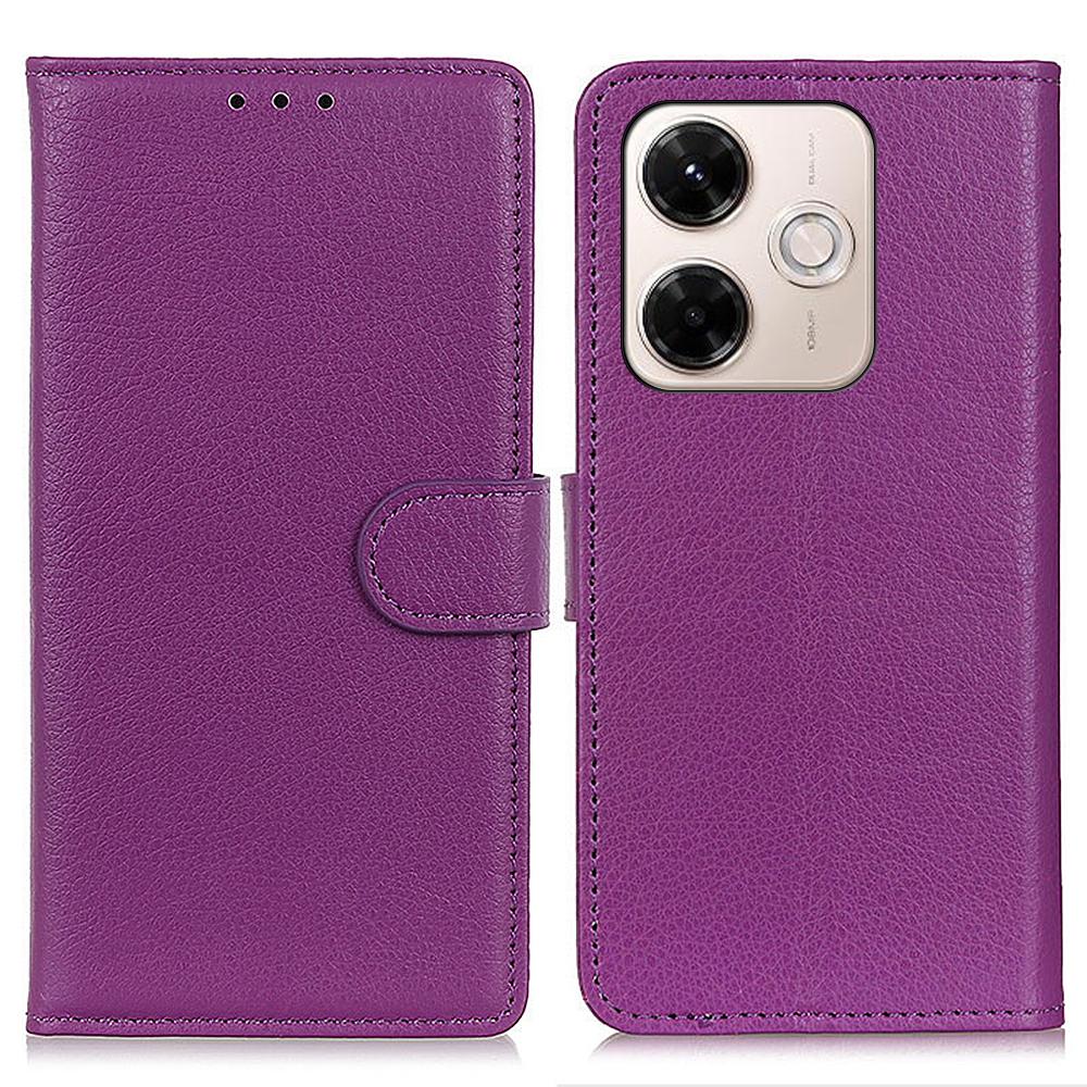 For Xiaomi Redmi 13x 4G Wallet Case PU Leather Phone Cover Litchi Texture