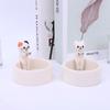 Cartoon Kitten Candle Holder Creative Kitten Aromatherapy Candlestick Kitten Warming Paws Candlestick Gift for Cat Lover