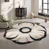 Ковер для гостиной Цветочные ковры Коврик для стула Черный Белый Роскошный домашний декор Ковер Спальня Коврики у кровати Alfombra De Salón