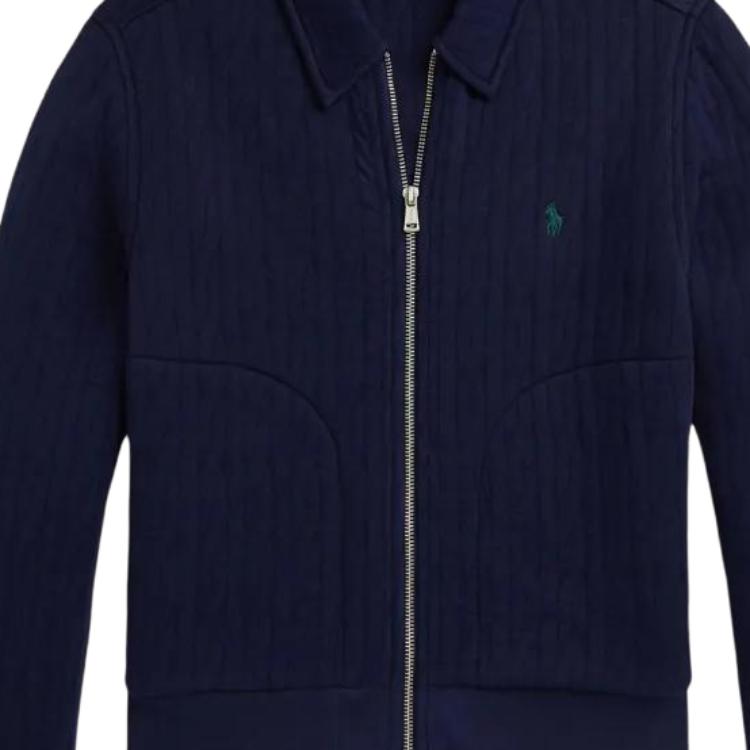 Polo Ralph Lauren Стеганый свитер с кабельным узором и воротником на молнии Детский свитер 323979461-001