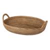 Lirancia Rattan Oval Basket, Bread Tray, Plate, Basket with Handle, Perfect for Cafes and Izakayas, Cute Storage
