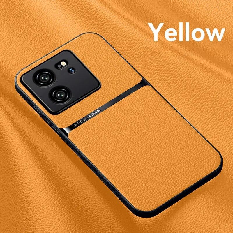 Для Xiaomi 13T Pro чехол магнитный автомобильный держатель-подставка противоударные чехлы для телефонов для Xiomi Xiaomy Mi13T Mi 13T 13 T Pro кожаная задняя крышка