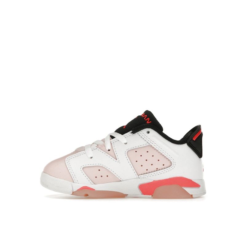 Детские кроссовки Air Jordan 6 Retro Low TD Atmosphere White Infrared-23 Black DV3529-102