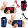 2 Pieces Guinea Pig Harness and Leash with Safety Bell Adjustable Hamster Ferret Harness and Leash Set No Pulling Walking Vest for Ferret Chinchilla