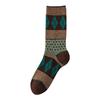 Women's Retro Argyle Mid-Calf Socks - Autumn/Winter Ethnic Style