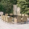 Day and Night - Day and Night 11-Piece Garden Dining Set Beige Synthetic Rattan