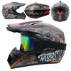 Cross Border Exclusive Full Coverage Four Season Off-road Motorcycle Helmet Off-road Racing Downhill Pedal Helmet Men's Wind Goggles