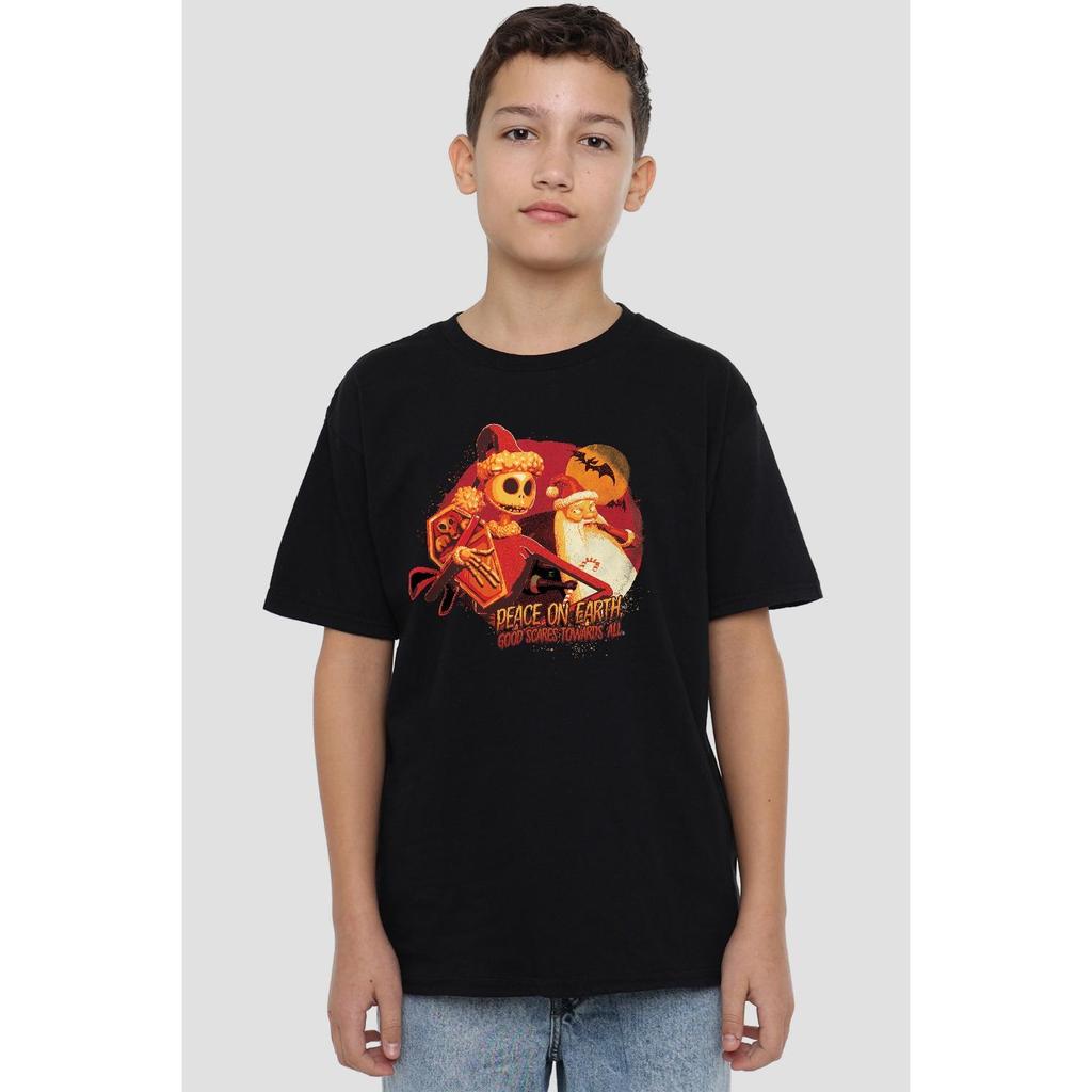 The Nightmare Before Christmas Childrens/Kids Good Scares Towards All T-Shirt