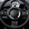 Настоящее Мягкое Углеродное Волокно Для Mini Cooper Hardtop R56 Clubman R55 R57 2008 2009 2010 Аксессуары Декоративная Наклейка на Руль