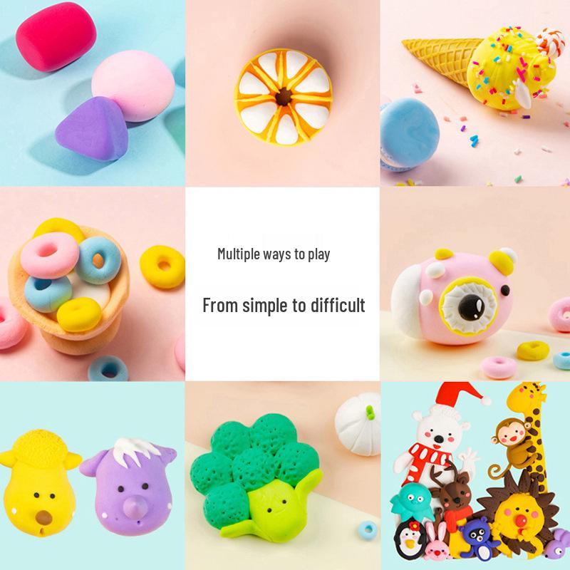 Super Light Non-Toxic Color Clay for Kids - DIY Space Clay Plasticine Set
