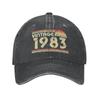 Classic Unisex Cotton Classic Vintage 1983 Baseball Cap Adult 40th 40 Years Old Birthday Gift Adjustable Dad Hat for Unisex Women