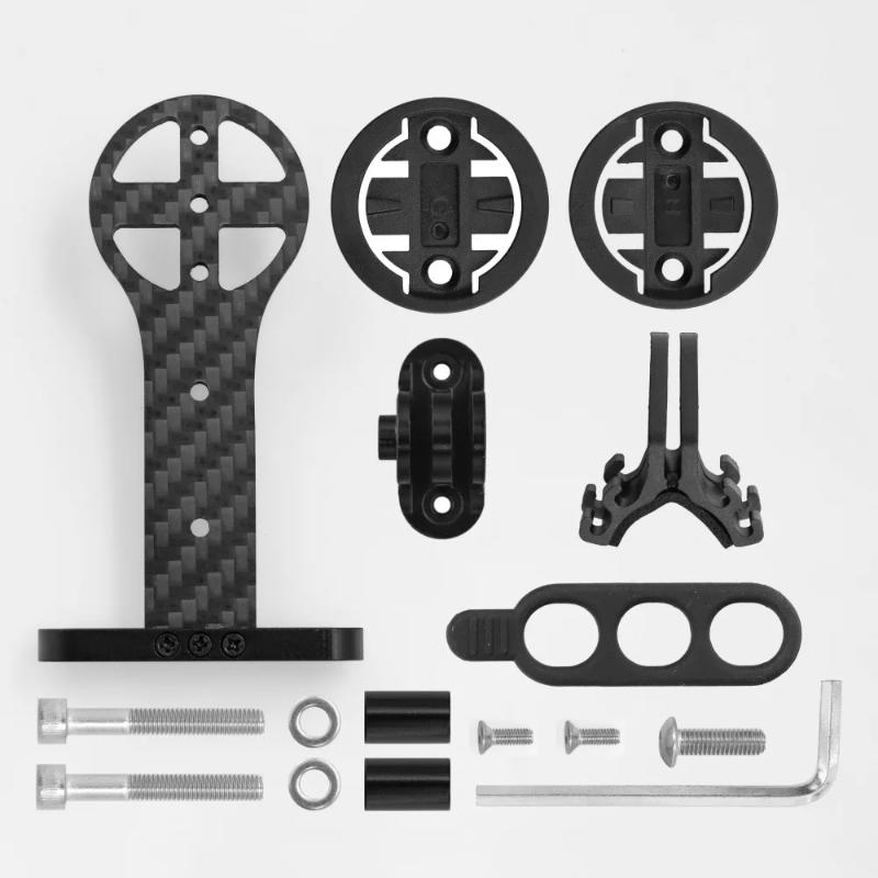 3K Carbon Fiber Bike Stem Extender for Garmin Magene Mount Underhung Camera Holder for MTB Road Bicycle Computer Accessories