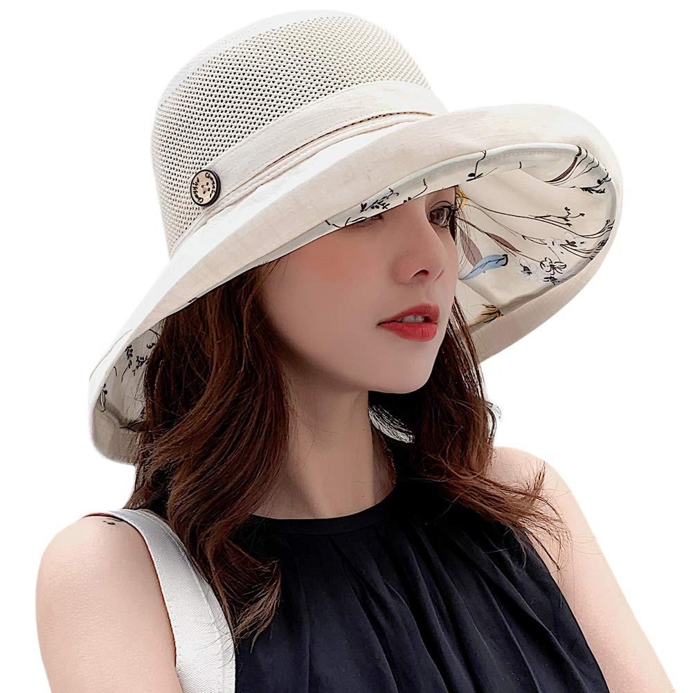 Ladies' Classic Fisherman'S Hat Breathable Mesh Sunscreen Lining Printed Foldable Upf Hats Holiday Travel Hiking Sunshade Hat