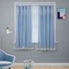 Lace Curtains Window Hanging Curtains Living Room Bedroom Blackout Drape Double Layers Romantic Windows Sheer Drapes