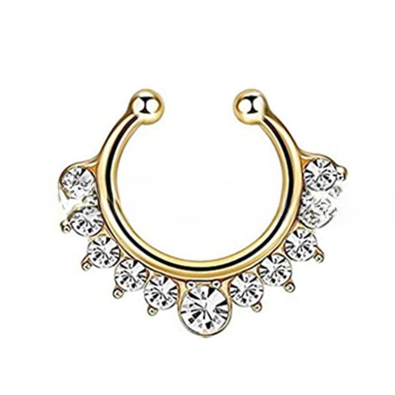 Вакуумное гальваническое покрытие кольцо для носа подкова с магнитом кольцо для носа