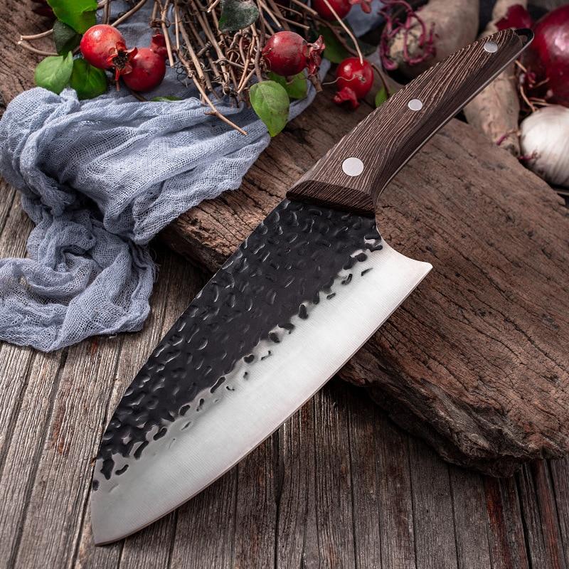 Stainless Steel Kitchen Chinese Cleaver Knives 5Cr15mov Steel Chef Knife Slicer Meat Chopping Knife